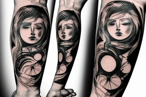A representation of macro decompression on left forearm tattoo idea