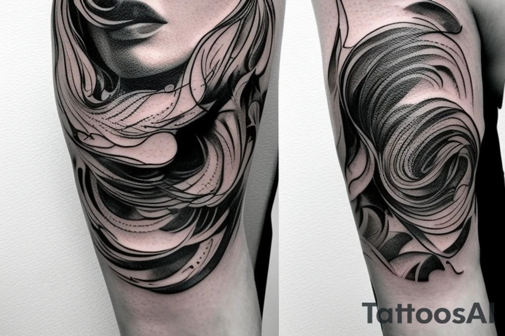 A representation of macro decompression on left forearm tattoo idea A representation of macro decompression on left forearm tattoo idea