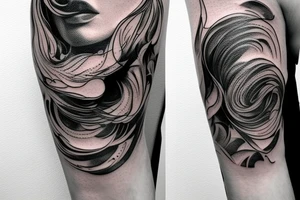 A representation of macro decompression on left forearm tattoo idea