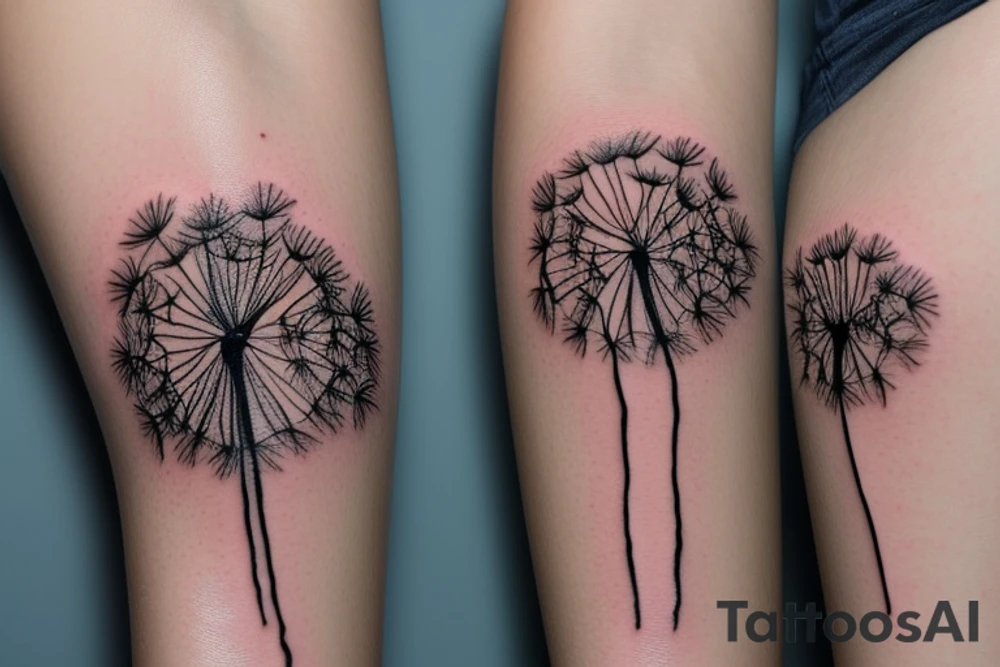 One dandelion as a cat tattoo idea