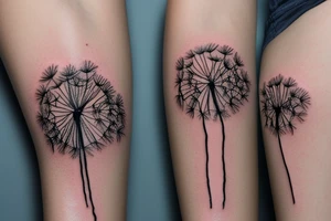One dandelion as a cat tattoo idea