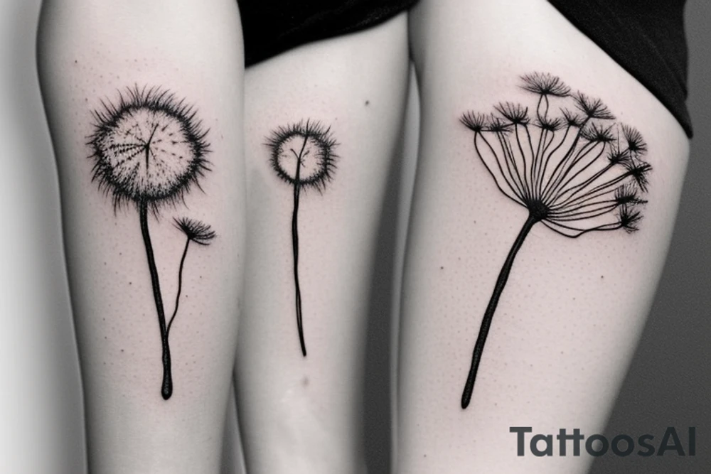 One dandelion as a cat tattoo idea