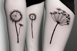 One dandelion as a cat tattoo idea