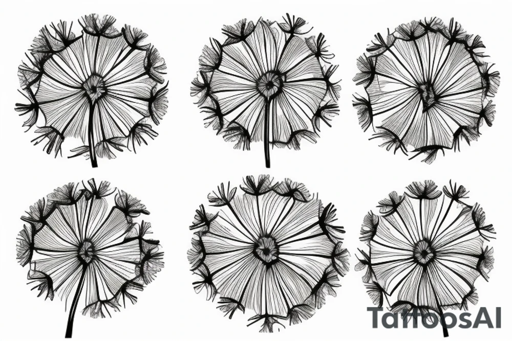 One dandelion as a cat tattoo idea