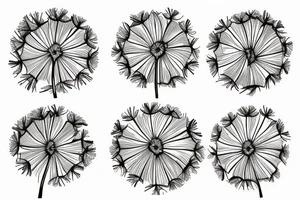 One dandelion as a cat tattoo idea