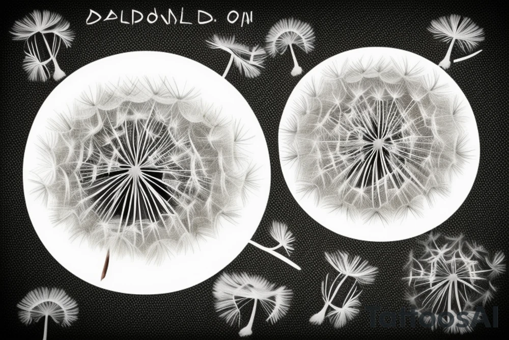 One dandelion as a cat tattoo idea