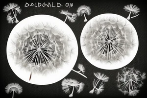 One dandelion as a cat tattoo idea
