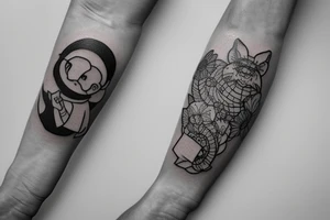 macro decompression on left forearm tattoo idea