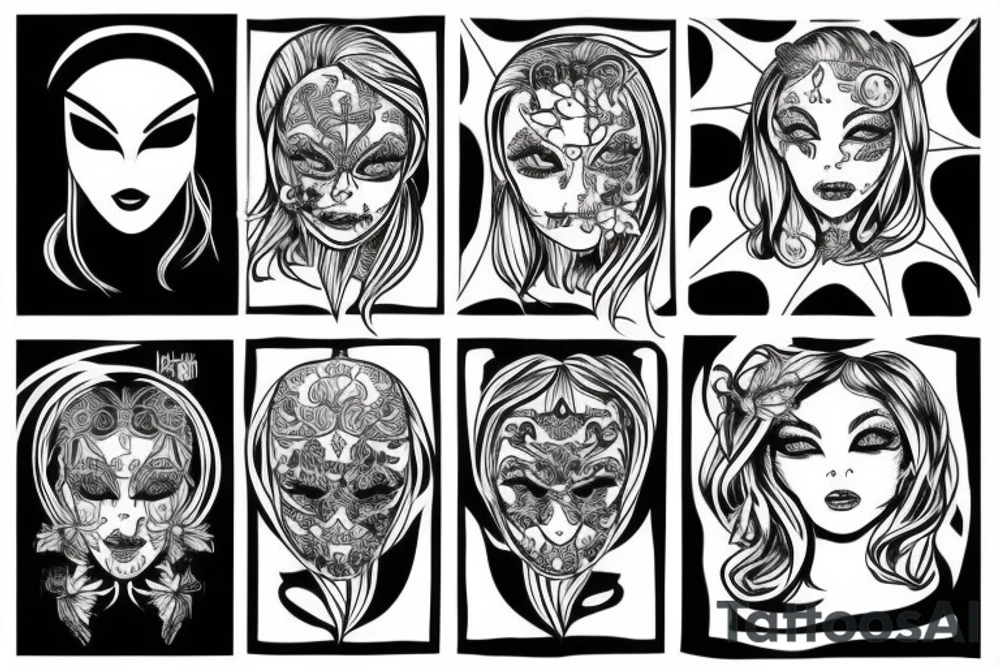 A spider with a woman's head tattoo idea