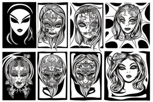 A spider with a woman's head tattoo idea