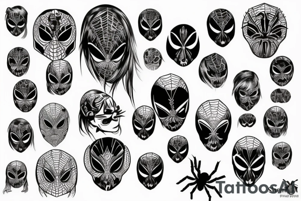 A spider with a woman's head tattoo idea