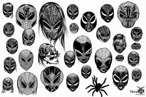 A spider with a woman's head tattoo idea