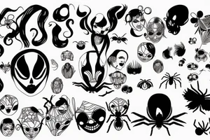 A spider with a woman's head tattoo idea