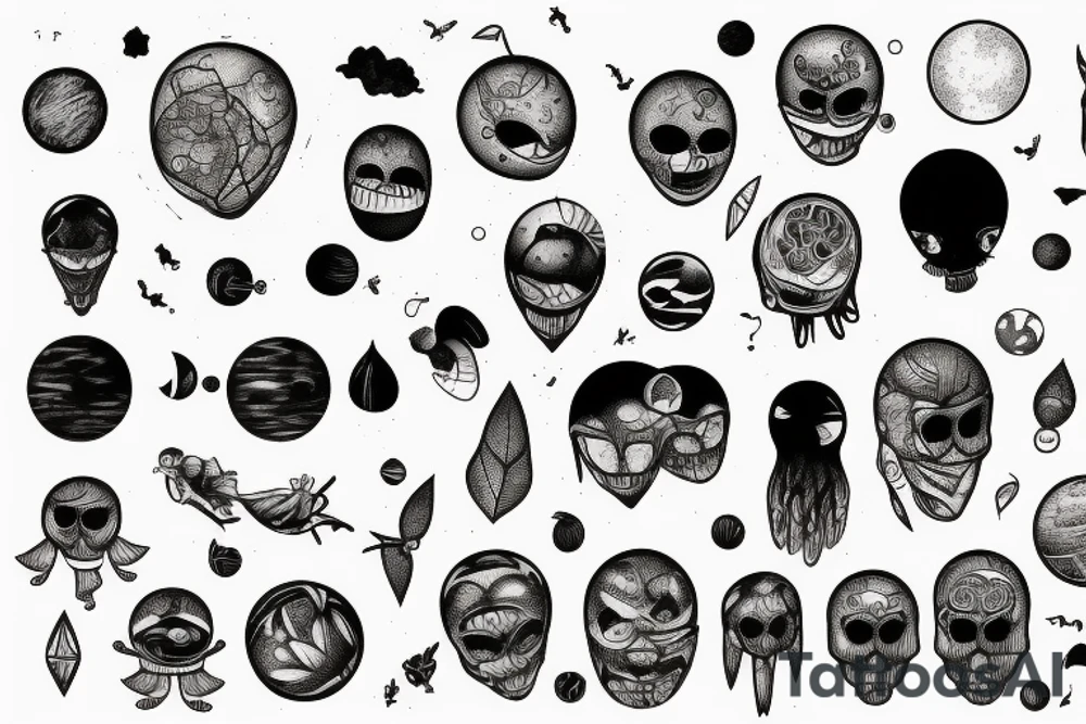 Tiny planet tattoo idea