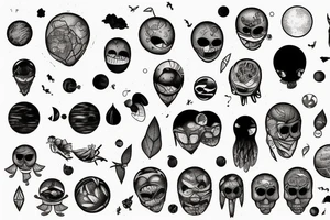 Tiny planet tattoo idea