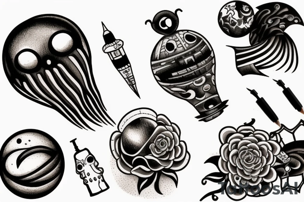 Tiny planet tattoo idea