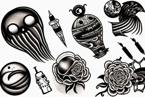 Tiny planet tattoo idea