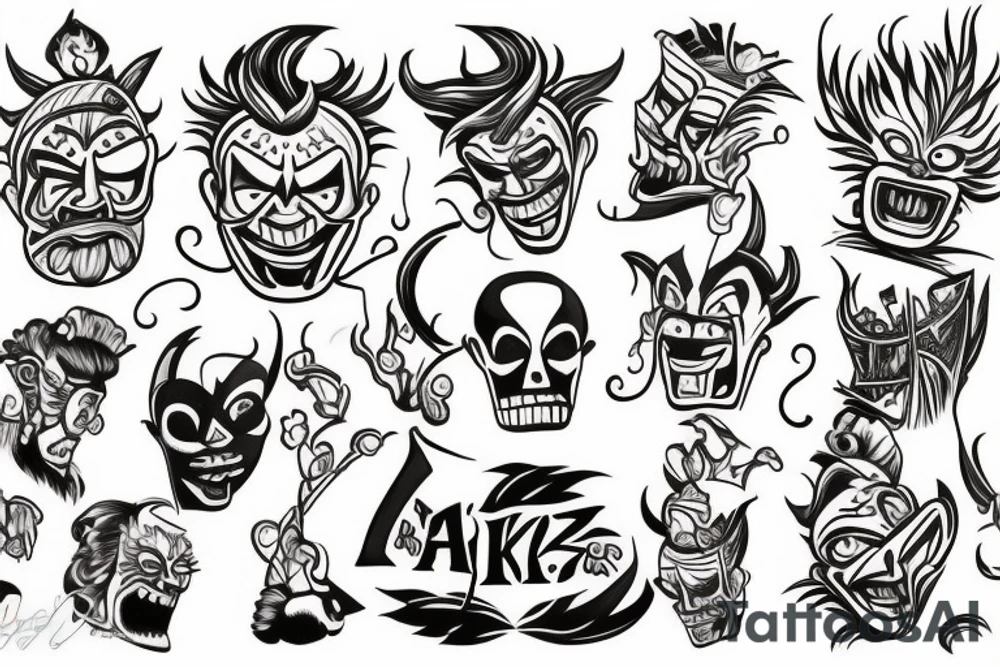 Aku aku fire tattoo idea