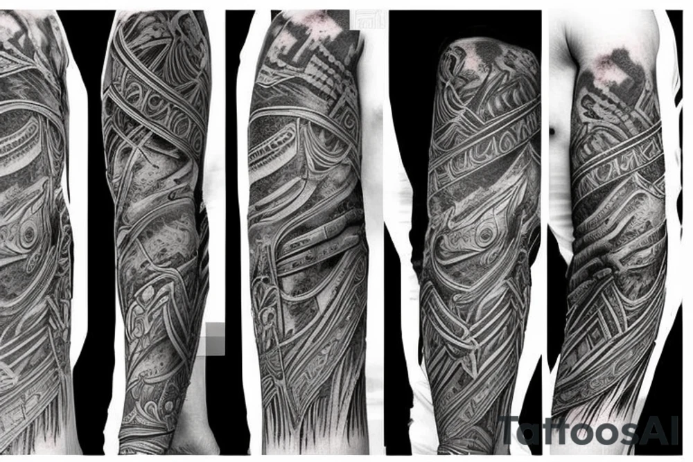 warrior
 helmet sleeve tattoo tattoo idea