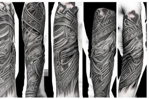 warrior
 helmet sleeve tattoo tattoo idea