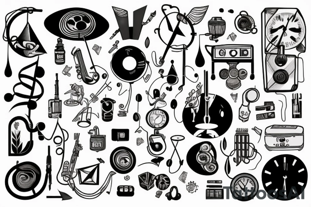 Disco Elysium, Time, music, Jazz, editing, symbols tattoo idea