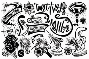 Motivation phrase about success tattoo idea