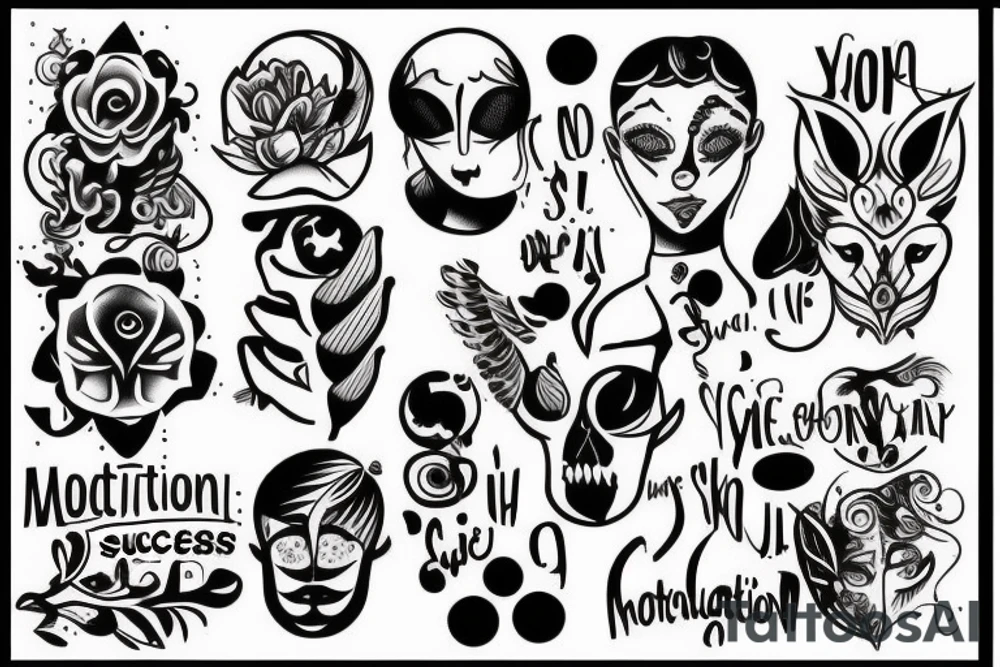 Motivation phrase about success tattoo idea