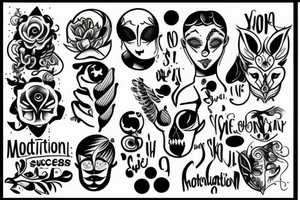 Motivation phrase about success tattoo idea