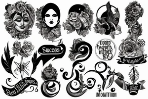Motivation phrase about success tattoo idea