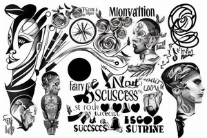 Motivation phrase about success tattoo idea