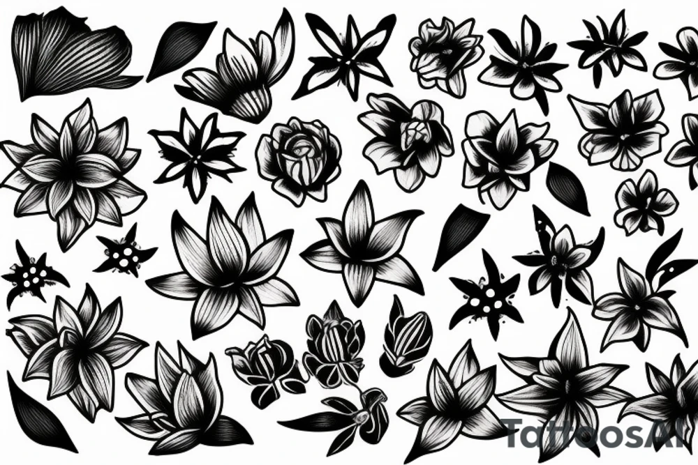 Lily flower tattoo idea