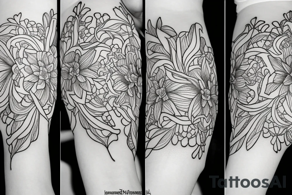 Lily flower tattoo idea