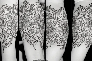 Lily flower tattoo idea