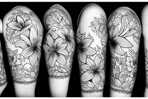 Lily flower on sholder tattoo idea