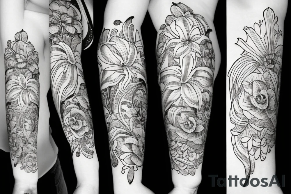 Lily flower on sholder tattoo idea