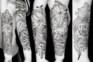 Lily flower on sholder tattoo idea