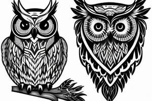 Owl on car tattoo idea