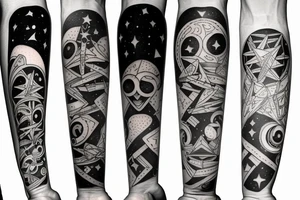 A cosmic entity putting themselves together after being apart for eons

small tattoo on left forearm tattoo idea
