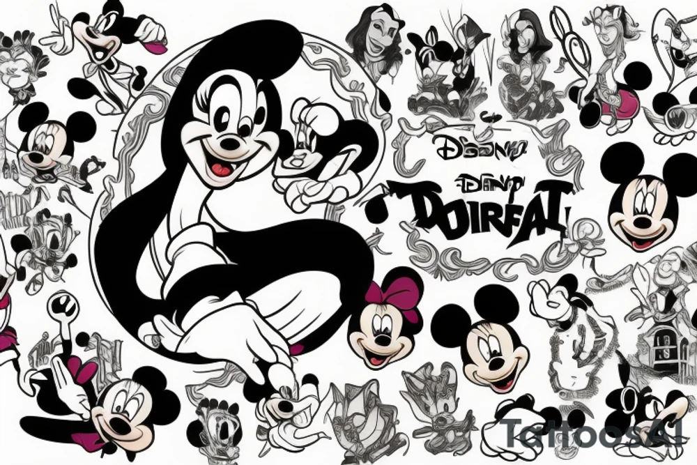 dark disney tattoo idea