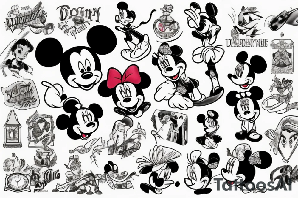 gloomy disney tattoo idea