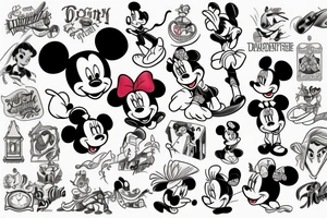 gloomy disney tattoo idea