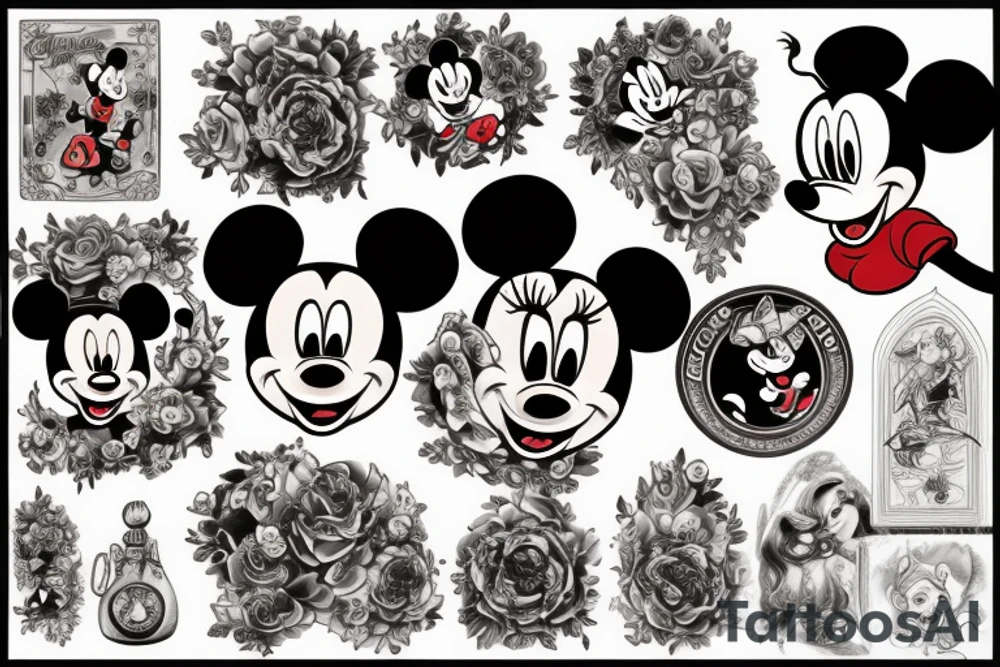 gloomy disney tattoo idea