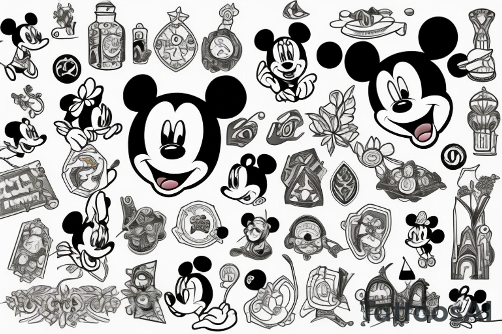 gloomy disney tattoo idea