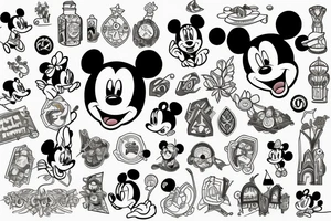 gloomy disney tattoo idea