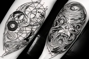 A cosmic entity putting itself back together together after the universe ripped them apart
small tattoo on left forearm tattoo idea