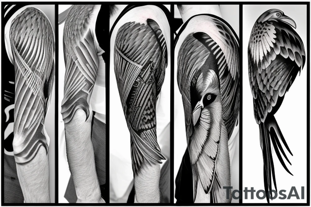 Biomechanical Raven tattoo idea