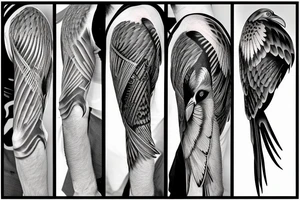 Biomechanical Raven tattoo idea