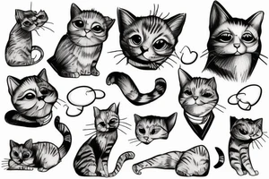 a cat on the screem edward munk background tattoo idea