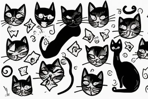 a cat on the scream edward munk picture background tattoo idea