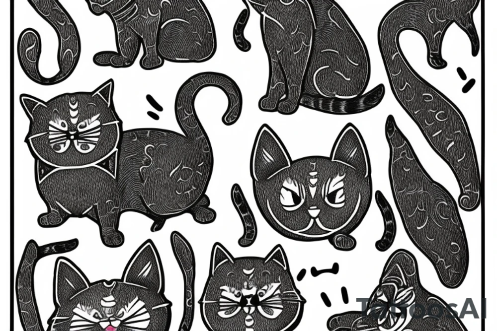 a cat in the scream edward munk picture tattoo idea